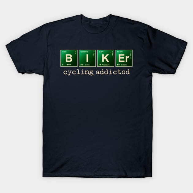 Cool Tees Club Cyclist Bike Science Graphic Biker T-Shirt T-Shirt by COOLTEESCLUB